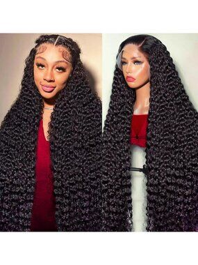 Deep Wave Lace Front Wigs Human Hair 250 Density 15A Raw 13x6 hd Lace Frontal